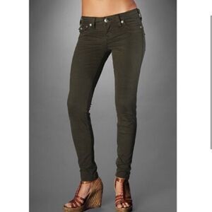 True Religion Misty Skinny Jean Army Green 27